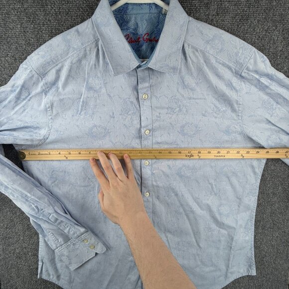 Robert Graham Long Sleeve Button Up Shirt Men Cotton Blue Floral XL Classic Fit - Picture 5 of 15